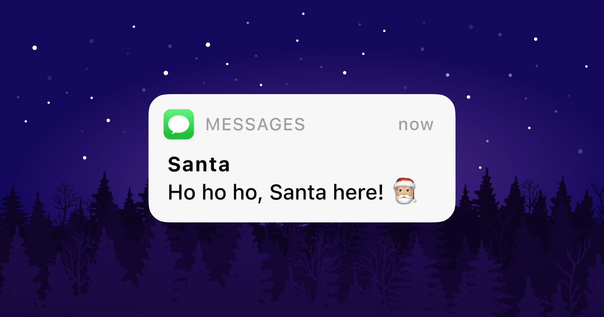 text message from santa